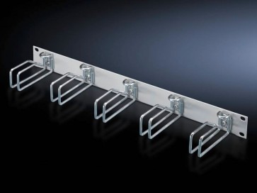 RITTAL Rangierpanel, RAL 7035, 1HE, vormontiert, mit 5 Kabelführungsbügeln (Stahl) 7257.035